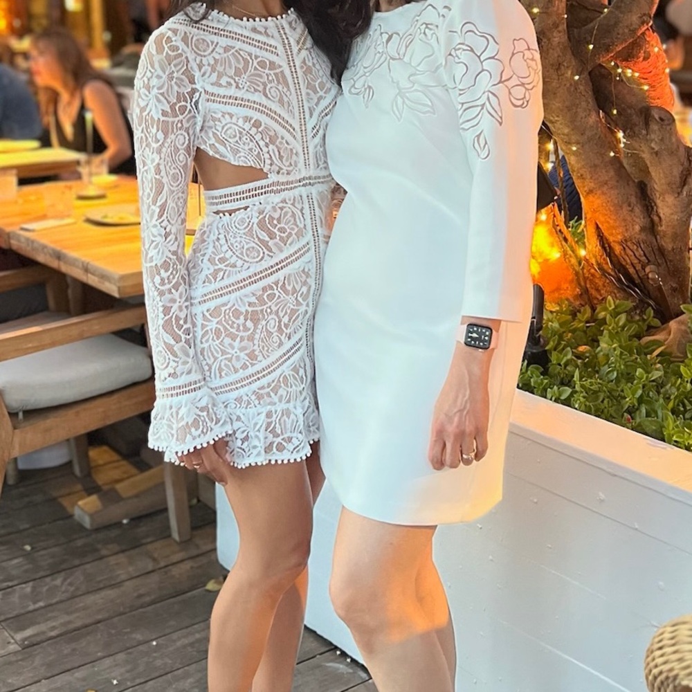 For Love And Lemons White Lace Backless Dress